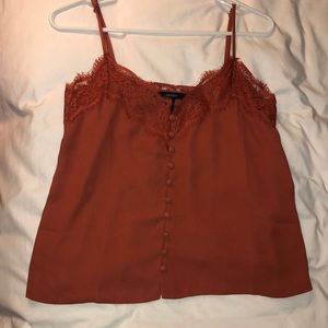 orange lace cami